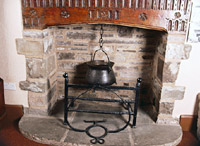 17th century fireplace, Abergavenny